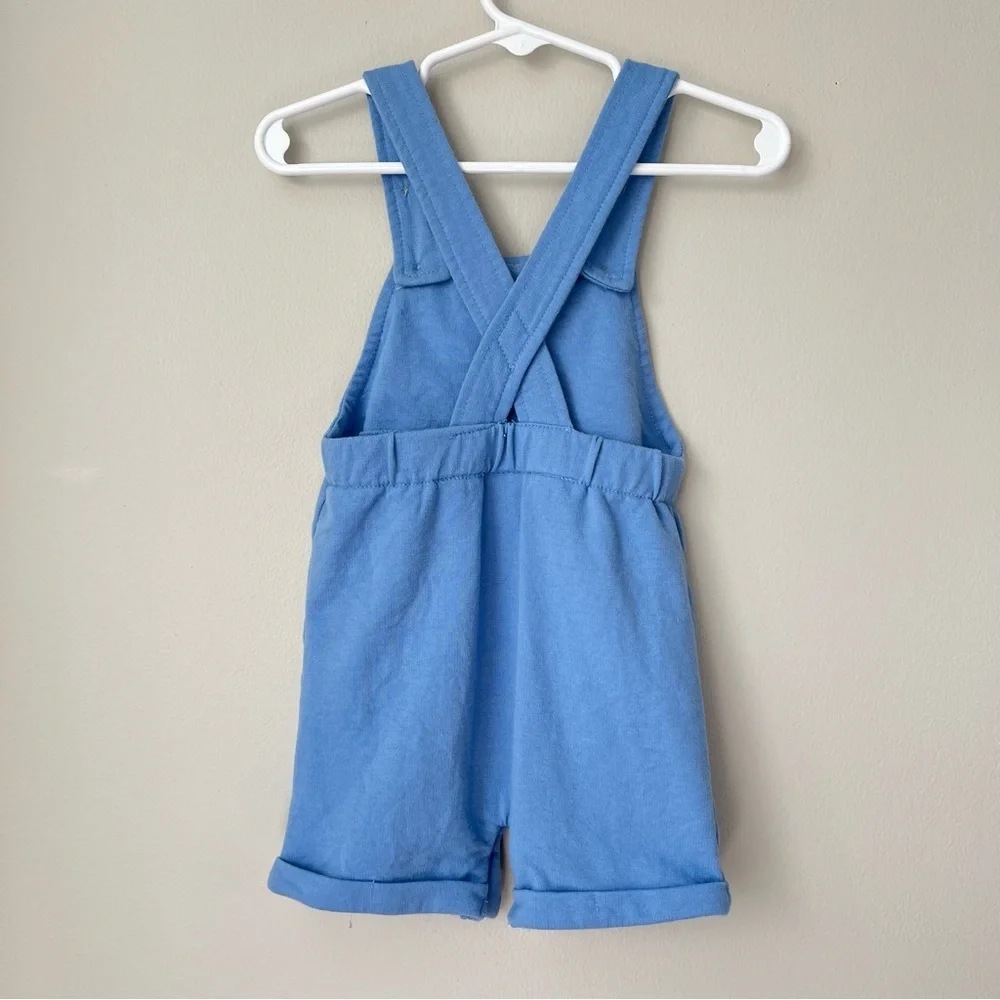 Disney Baby 6-9M Toy Story Cute Blue Shortalls Woody & Buzz Adjustable Straps